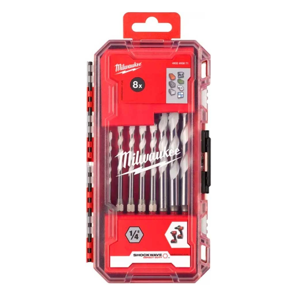 Набір свердл Milwaukee універсальних ShW HEX №2, 8шт (4932493871) - фото 2 Набір свердл Milwaukee універсальних ShW HEX №2, 8шт (4932493871) - фото 2
