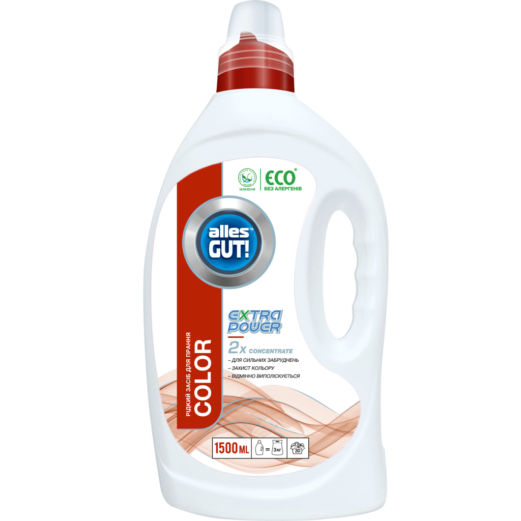 Гель для прання Alles GUT! Eco Color Extra Power 1.5 л (4820189880455) Гель для прання Alles GUT! Eco Color Extra Power 1.5 л (4820189880455)