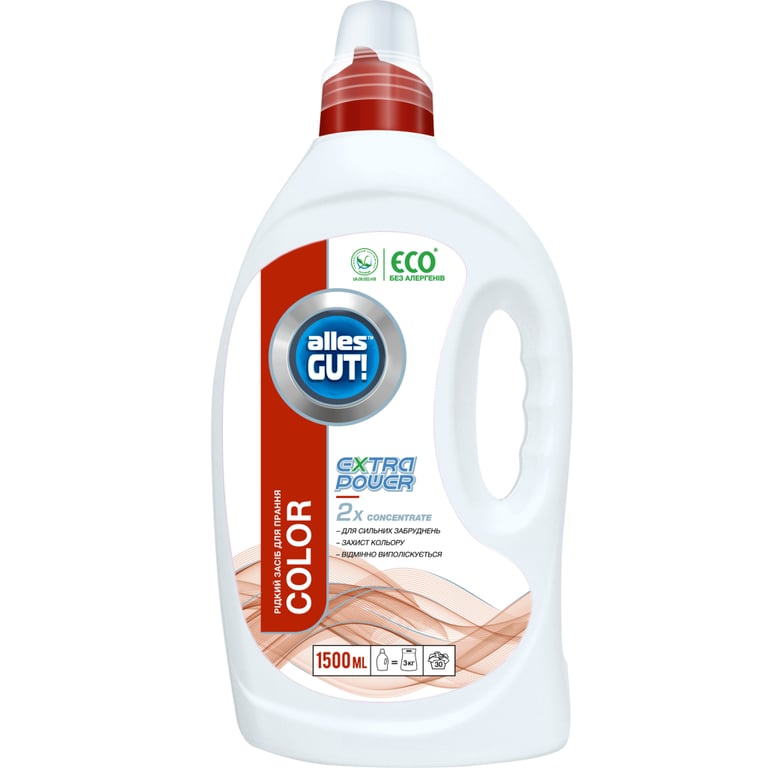 Гель для прання Alles GUT! Eco Color Extra Power 1.5 л (4820189880455)