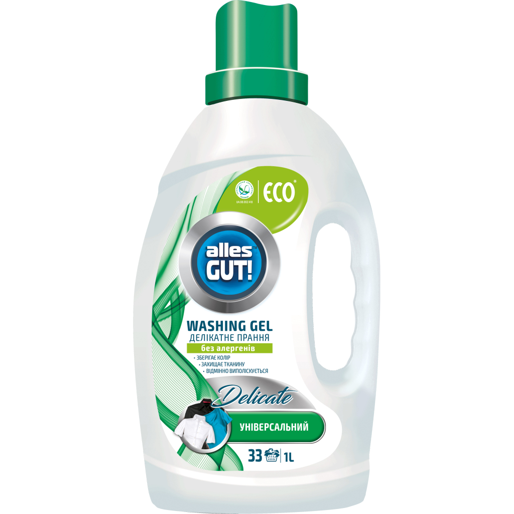 Гель для прання Alles GUT! Eco Універсальний 1 л (4820189880394) Гель для прання Alles GUT! Eco Універсальний 1 л (4820189880394)