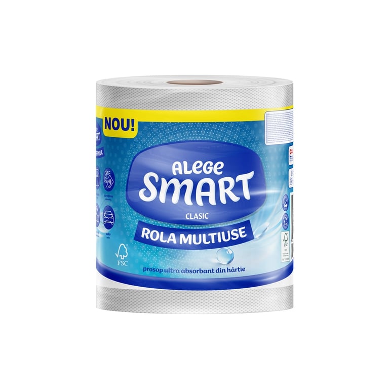 Паперові рушники Smart Tissue Classic 2 шари 365 відривів 84 м 1 рулон (5944582100169) - фото 1