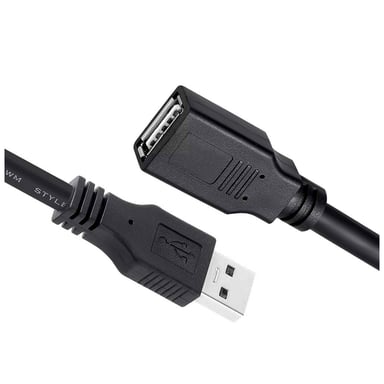 Дата кабель USB 2.0 AM/AF 1.8m black ColorWay (CW-CBUF076-BK) - фото 1