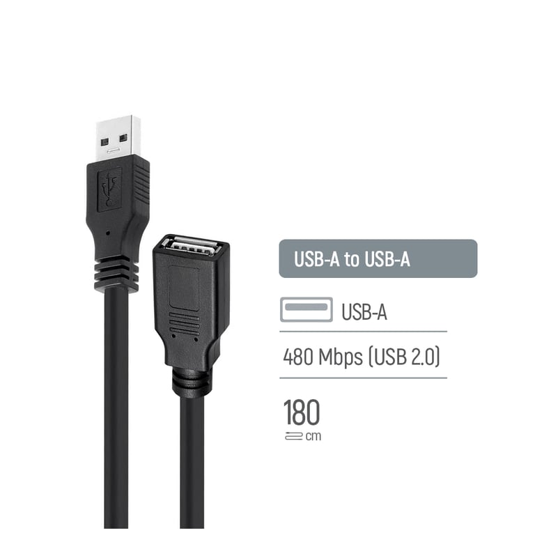 Дата кабель USB 2.0 AM/AF 1.8m black ColorWay (CW-CBUF076-BK) - фото 5