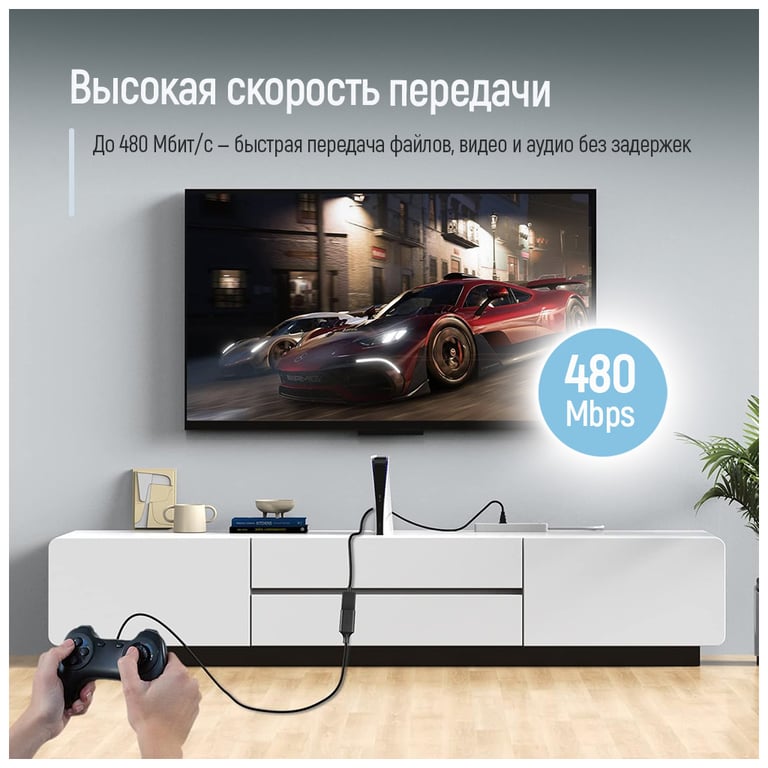 Дата кабель USB 2.0 AM/AF 1.8m black ColorWay (CW-CBUF076-BK) - фото 9
