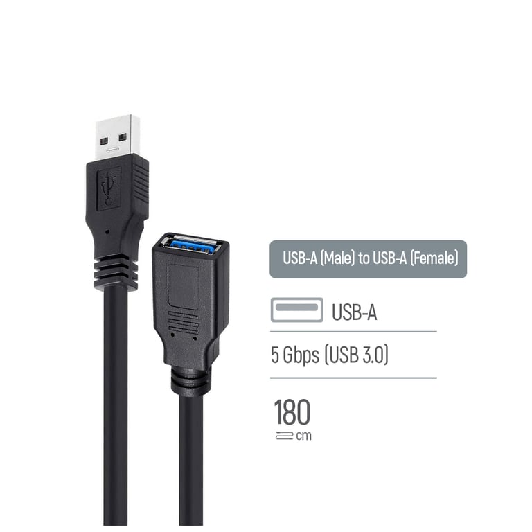 Дата кабель USB 3.0 AM/AF 1.8m black ColorWay (CW-CBUF075-BK) - фото 5