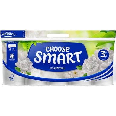 Туалетний папір Smart Tissue Essential 3 шари 10 рулонів (5944582100107) - фото 1