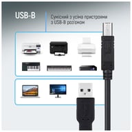 Кабель для принтера USB 2.0 AM/BM 2.0m black ColorWay (CW-CBUB072-BK) - фото 10