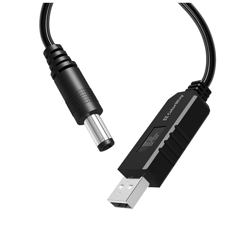 Кабель живлення USB to DC 5.5x2.5mm 12V 1.0m black ColorWay (CW-CBUD067-BK) - фото 7