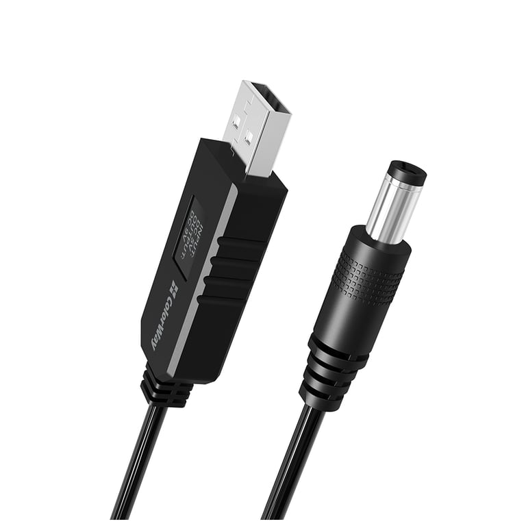 Кабель живлення USB to DC 5.5x2.5mm 9V 1.0m black ColorWay (CW-CBUD066-BK) - фото 5