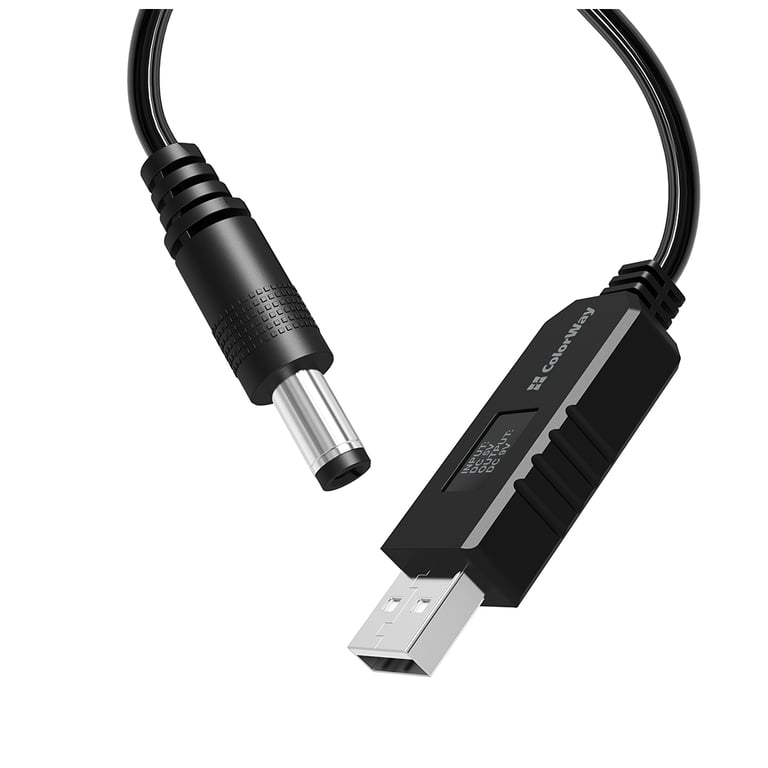 Кабель живлення USB to DC 5.5x2.5mm 9V 1.0m black ColorWay (CW-CBUD066-BK) - фото 7
