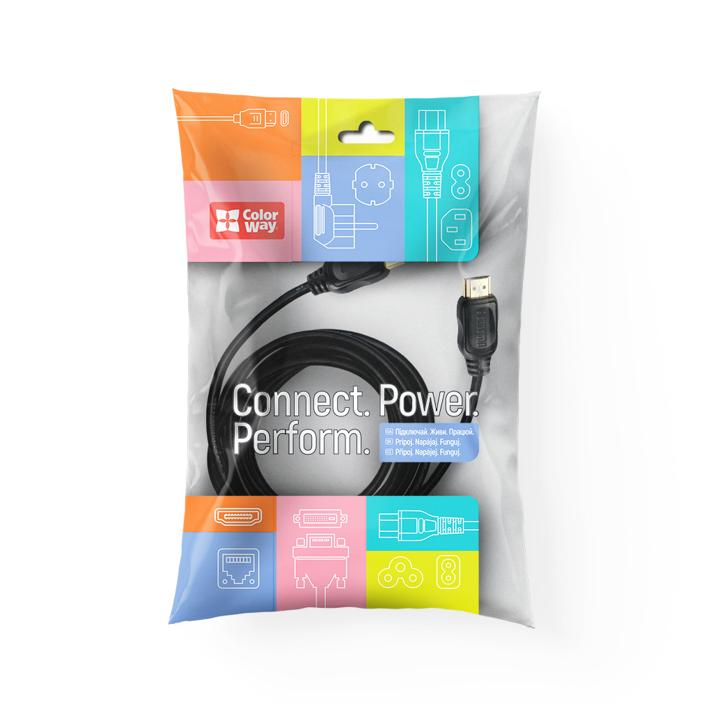 Кабель мультимедійний HDMI M to HDMI M 10.0m V2.0 4K60Hz black ColorWay (CW-CBHD081-BK) - фото 11 Кабель мультимедійний HDMI M to HDMI M 10.0m V2.0 4K60Hz black ColorWay (CW-CBHD081-BK) - фото 11