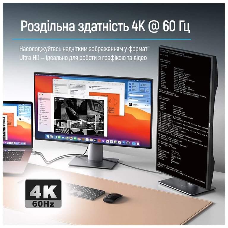Кабель мультимедійний USB-C to HDMI M 2.0m 4K60Hz black ColorWay (CW-CBCHD077-BK) - фото 10
