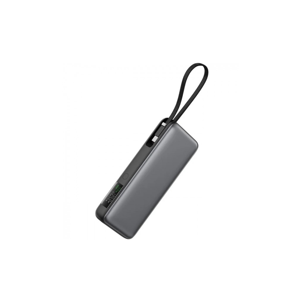 Батарея універсальна Acefast 20000mAh 130W PD, QC/3.0 USB-A+USB-C In/Out,build-in cable M22 Gray (6974316283904)