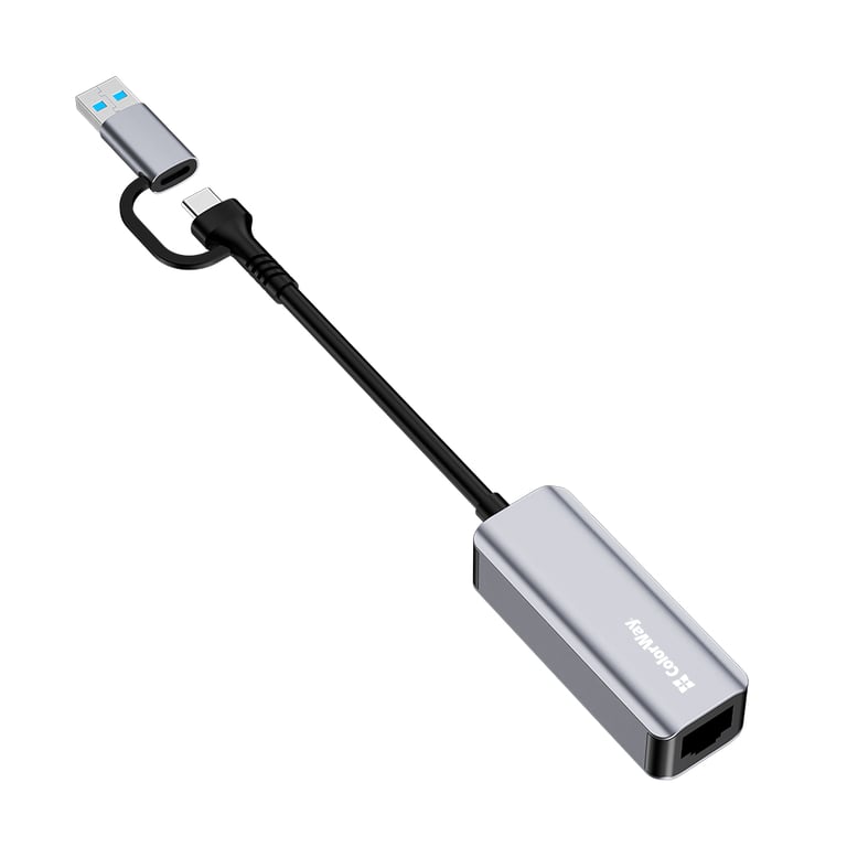 Адаптер USB-C + USB A to RJ45 Ethernet 1000Mbps ColorWay (CW-AD-CRG) - фото 3