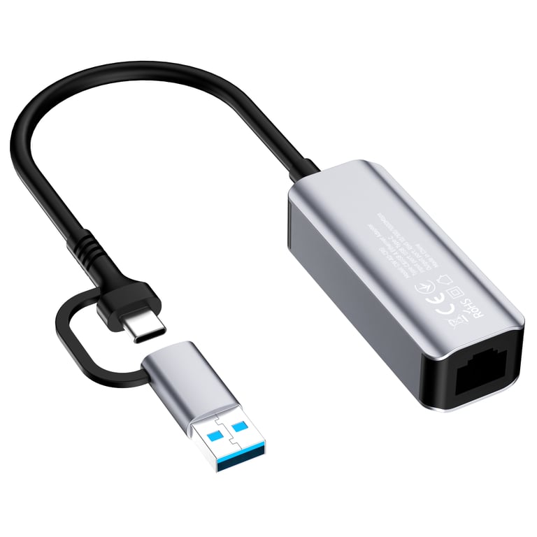 Адаптер USB-C + USB A to RJ45 Ethernet 1000Mbps ColorWay (CW-AD-CRG) - фото 5