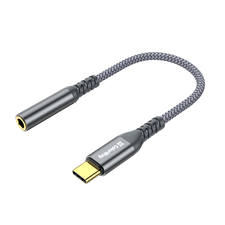 Перехідник USB-C to 3.5mm F 0.14m gray ColorWay (CW-AD-CJ) - фото 2