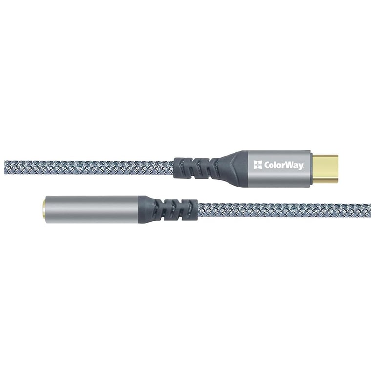 Перехідник USB-C to 3.5mm F 0.14m gray ColorWay (CW-AD-CJ) - фото 3