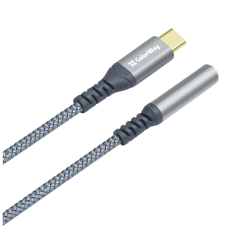 Перехідник USB-C to 3.5mm F 0.14m gray ColorWay (CW-AD-CJ) - фото 6