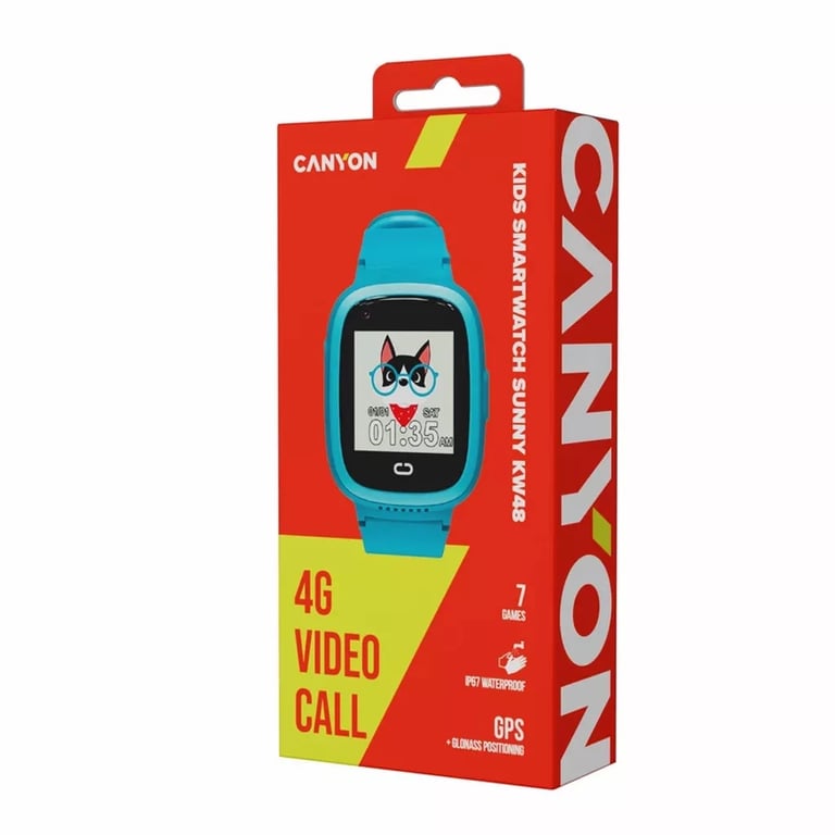 Смарт-годинник Canyon Sunny KW-48 Video 4G GPS Games Music Blue (CNE-KW48BL) - фото 6