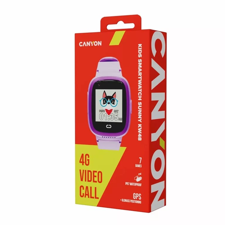 Смарт-годинник Canyon Sunny KW-48 Video 4G GPS Games Music Violet (CNE-KW48VL) - фото 6