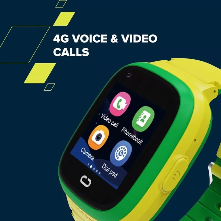 Смарт-годинник Canyon Sunny KW-48 Video 4G GPS Games Music Yellow/Green (CNE-KW48YG) - фото 10