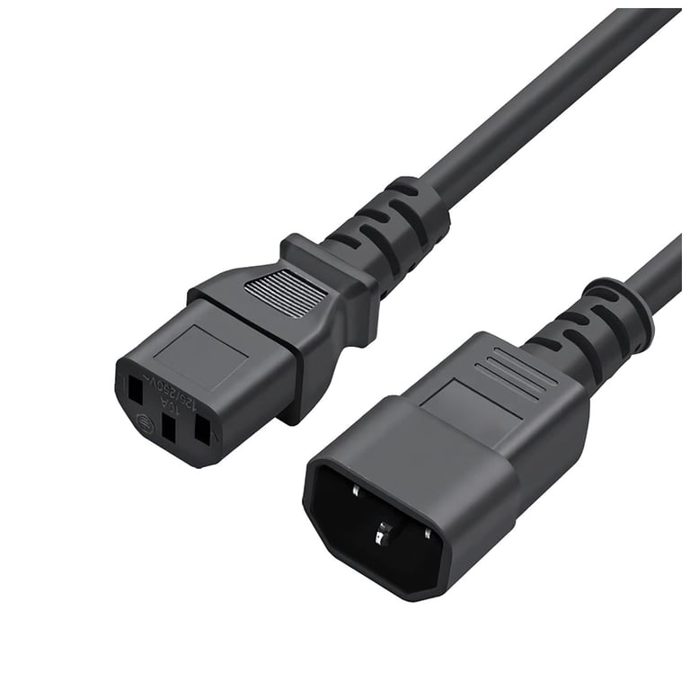 Кабель живлення C13 to C14 1.8m black ColorWay (CW-CBP087-BK) - фото 2