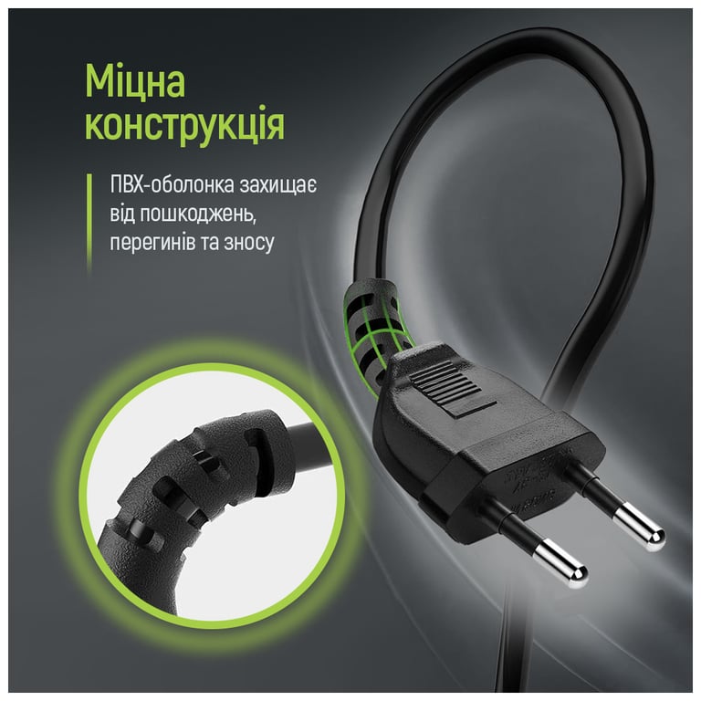 Кабель живлення C7 3m black ColorWay (CW-CBP086-BK) - фото 9