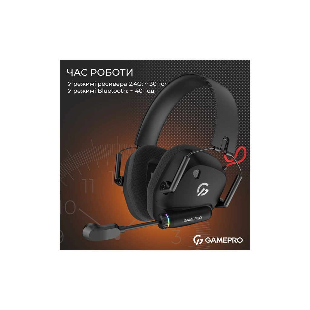 Навушники GamePro Genesis Mercury Pro 3-Mode Black (HSW120B) - фото 11 Навушники GamePro Genesis Mercury Pro 3-Mode Black (HSW120B) - фото 11