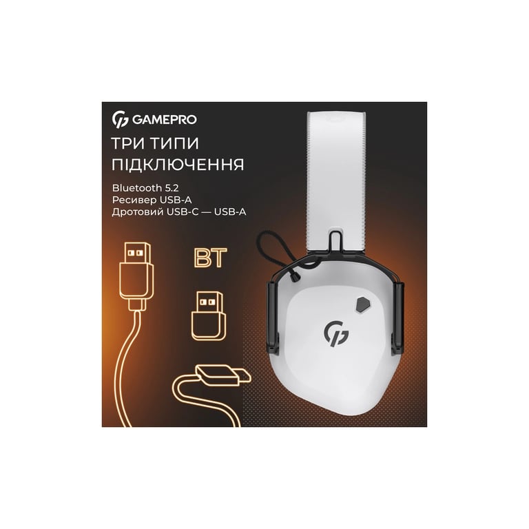 Навушники GamePro Genesis Mercury Pro 3-Mode White (HSW120W) - фото 8