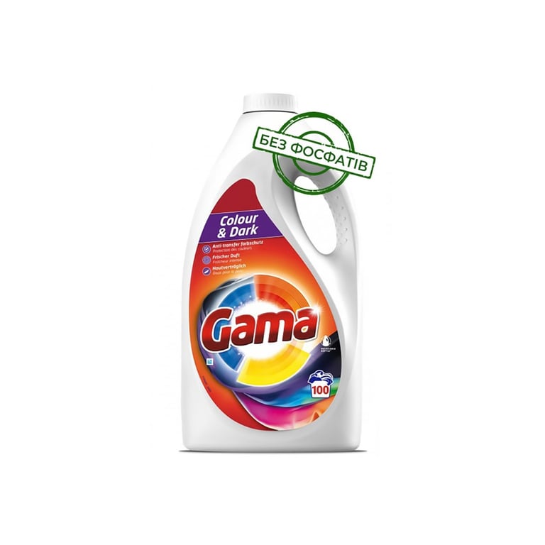 Гель для прання Gama Color & Dark Для кольорової та темної білизни 4.5 л (8435495845249)