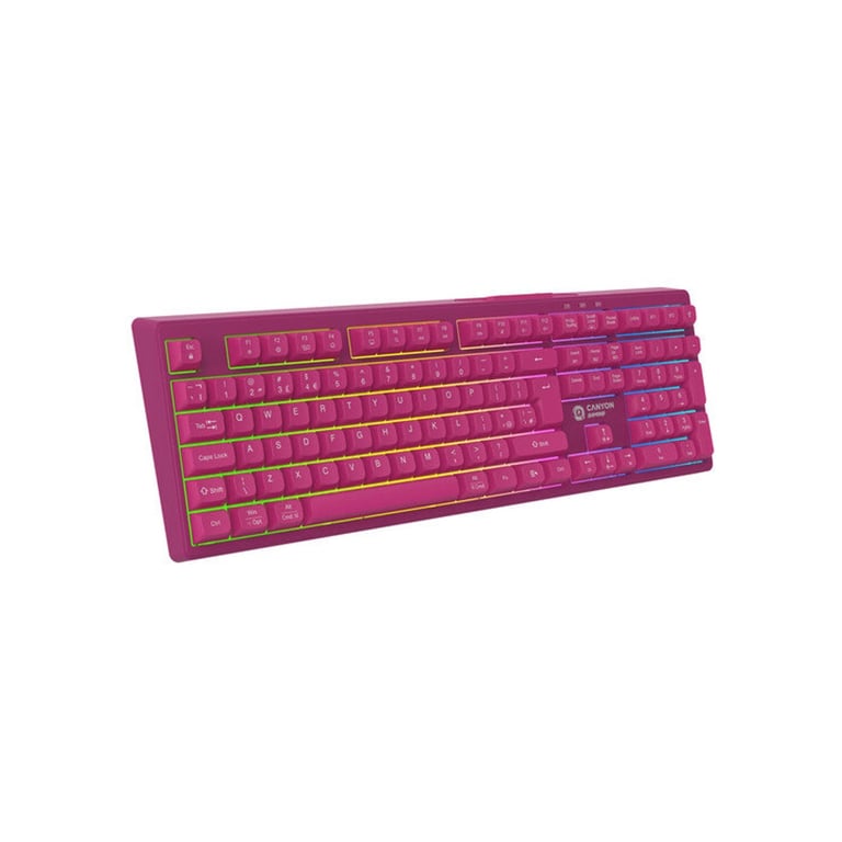 Клавіатура Canyon Fortnax Bluetooth/Wireless/ USB UA Pink (CND-SKBW2) - фото 3