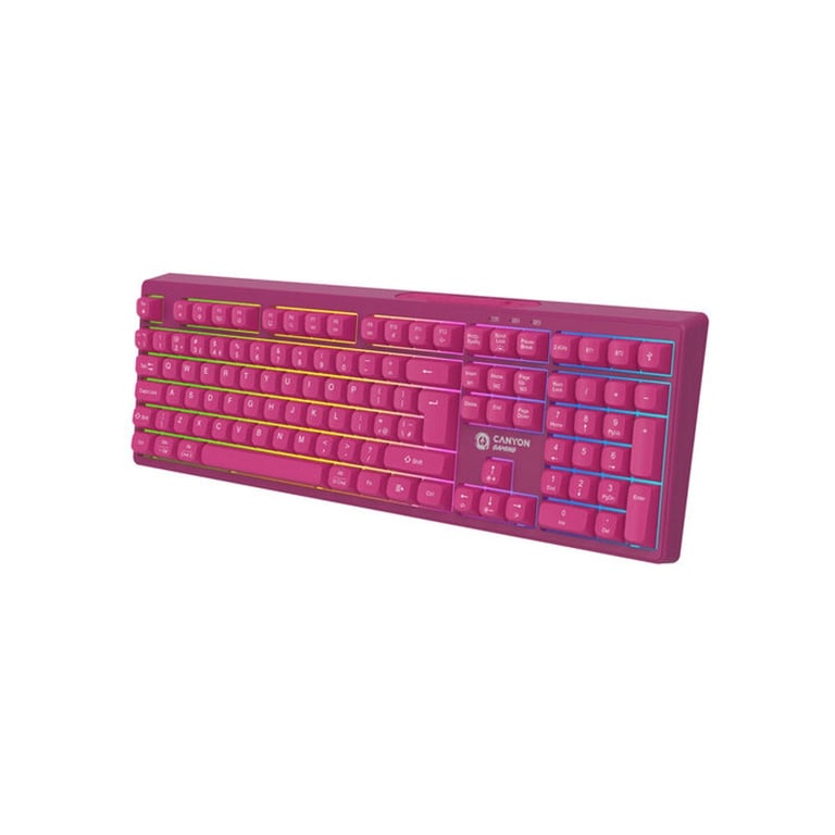 Клавіатура Canyon Fortnax Bluetooth/Wireless/ USB UA Pink (CND-SKBW2) - фото 4