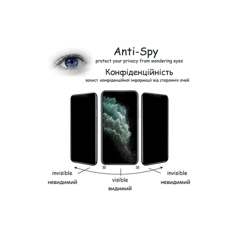 Скло захисне Drobak Anty Spy Apple iPhone 17 Pro (333352) - фото 5