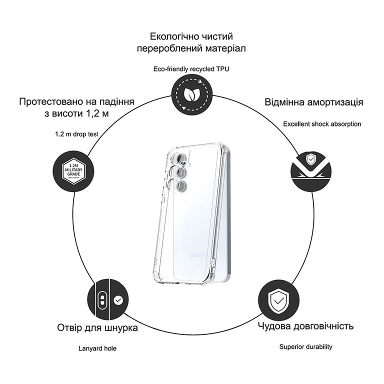 Чохол до мобільного телефона Drobak Acrylic with Airbag Google Pixel 9a (858512) - фото 2