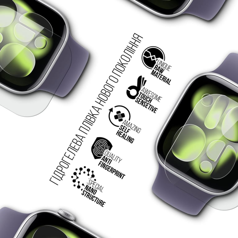 Плівка захисна Armorstandart hydrogel Apple Watch 11 42mm 6 pcs (ARM88733) - фото 2