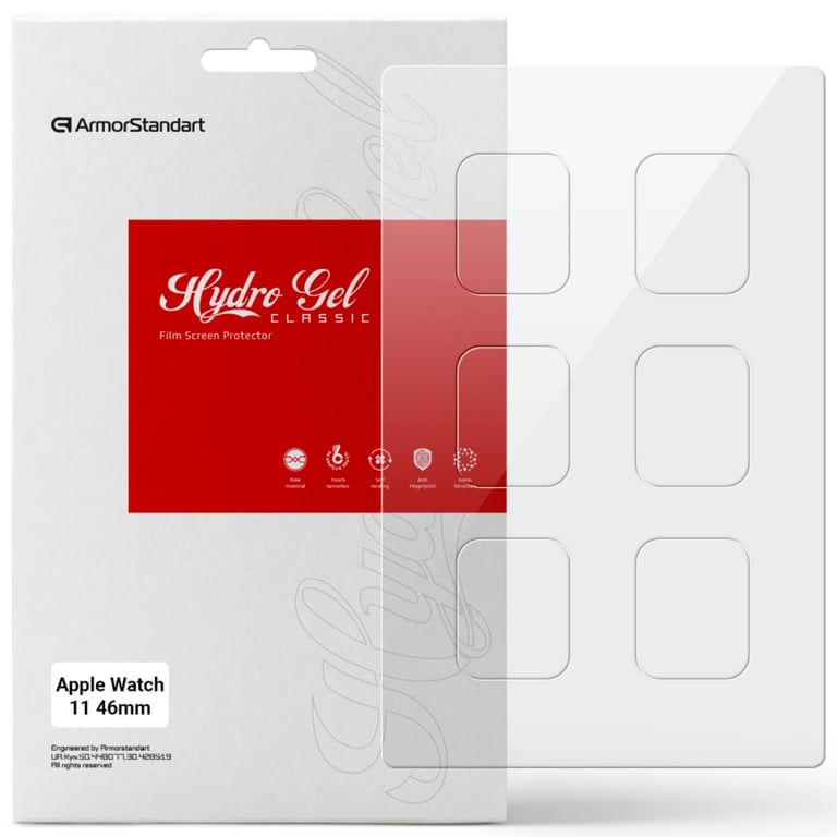Плівка захисна Armorstandart hydrogel Apple Watch 11 46mm 6 pcs (ARM88734) - фото 1