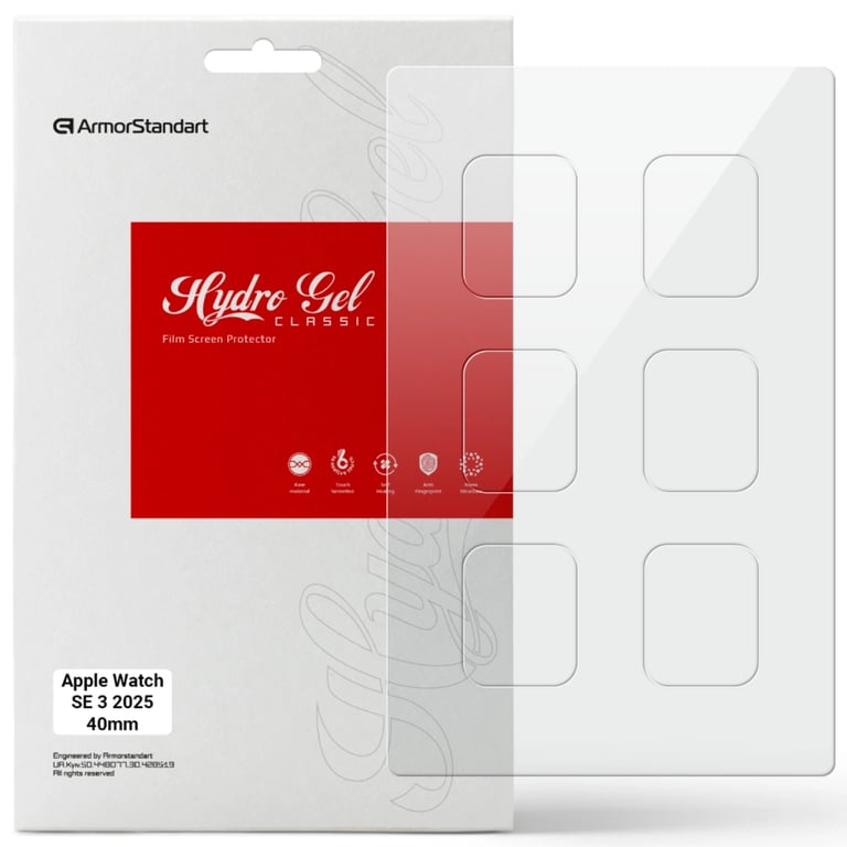 Плівка захисна Armorstandart hydrogel Apple Watch SE 3 2025 40mm 6 pcs (ARM88735) - фото 1