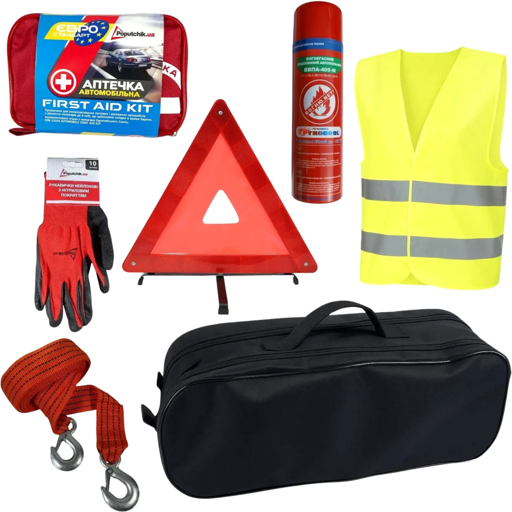 Набір техдопомоги Poputchik Євростандарт з ВВПА чорний (01-225-IS) - фото 1