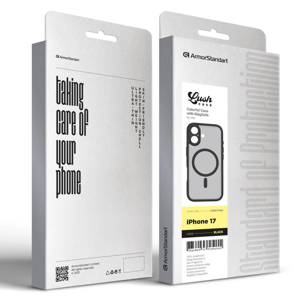 Чохол до мобільного телефона Armorstandart Lush MagCase Apple iPhone 17 Black (ARM87480) - фото 3 Чохол до мобільного телефона Armorstandart Lush MagCase Apple iPhone 17 Black (ARM87480) - фото 3