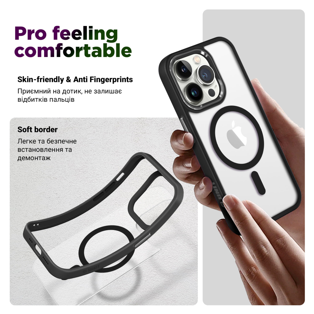 Чохол до мобільного телефона Armorstandart Unit MagCase Apple iPhone 17 Pro Black (ARM86289) - фото 2 Чохол до мобільного телефона Armorstandart Unit MagCase Apple iPhone 17 Pro Black (ARM86289) - фото 2