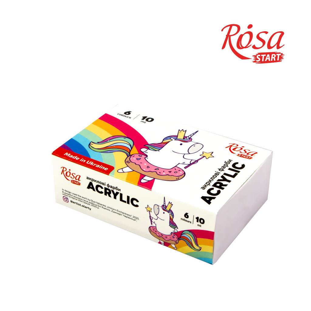 Акрилові фарби Rosa START Unicorn 6 x10 мл (4823098531029) - фото 1