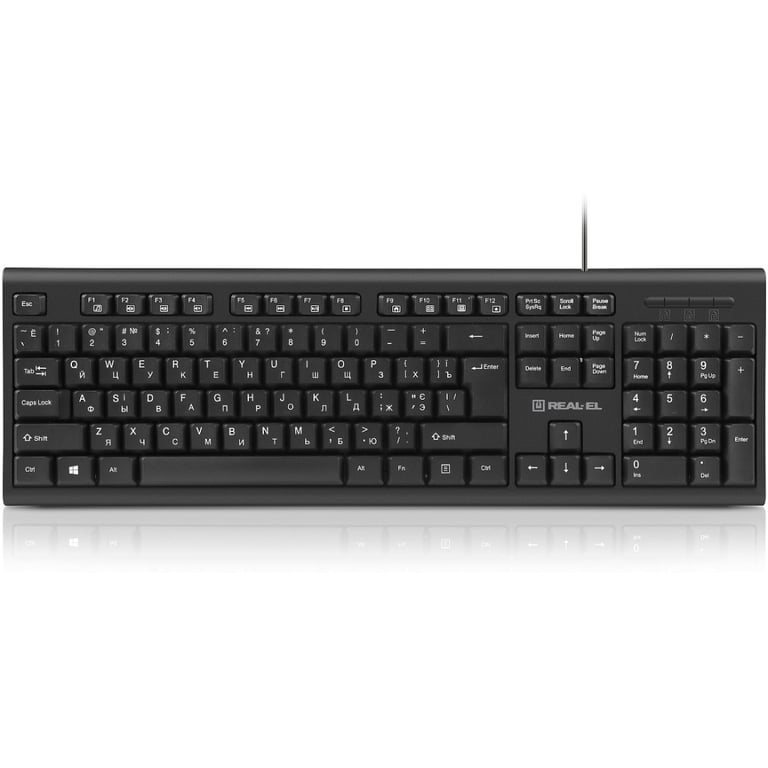 Клавіатура REAL-EL RK-507 USB Black (EL123100050) - фото 1