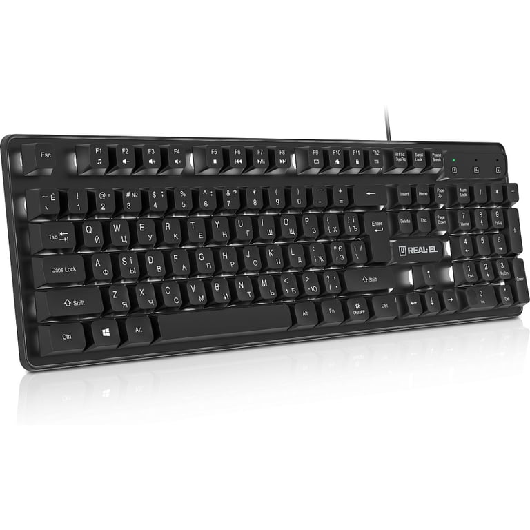 Клавіатура REAL-EL RK-7015 USB Black (EL123100049) - фото 5