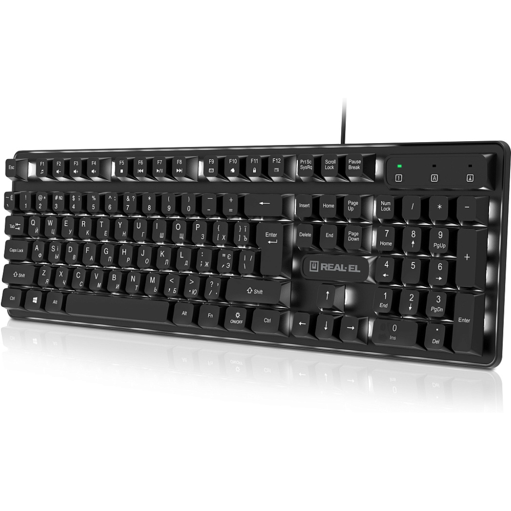 Клавіатура REAL-EL RK-7015 USB Black (EL123100049) - фото 6 Клавіатура REAL-EL RK-7015 USB Black (EL123100049) - фото 6