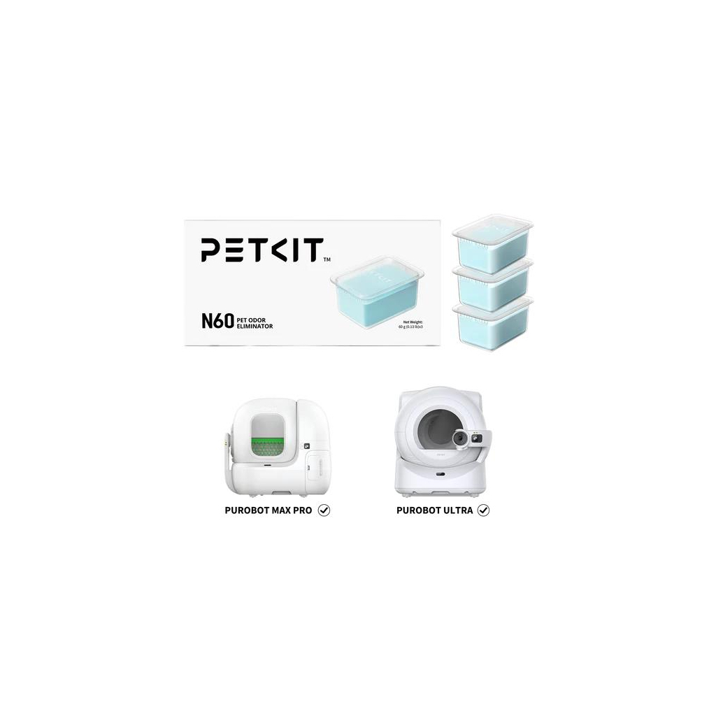 Нейтралізатор запаху Petkit Pet Odor Eliminator N60 3шт (P9224) - фото 2 Нейтралізатор запаху Petkit Pet Odor Eliminator N60 3шт (P9224) - фото 2