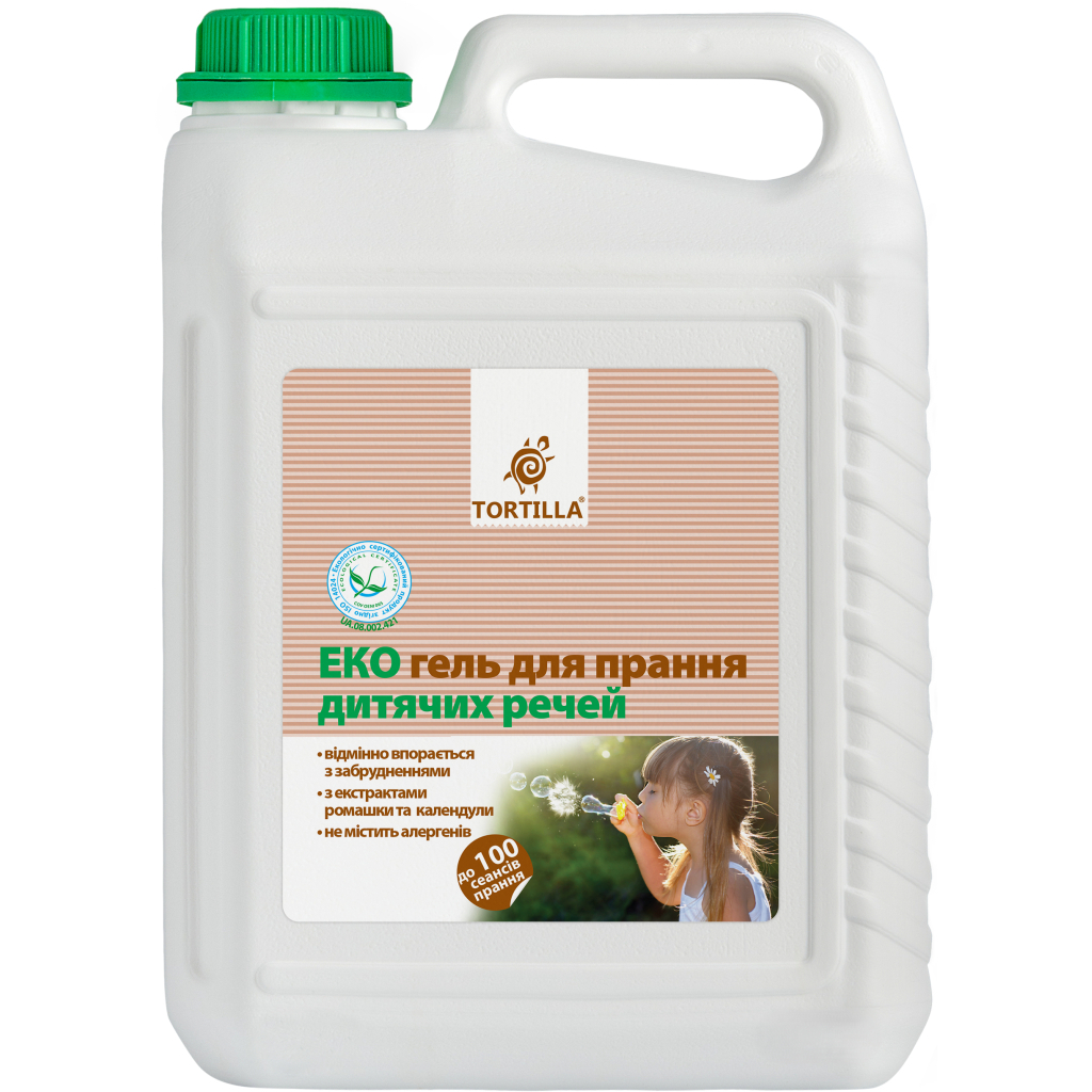 Гель для прання Tortilla Еко Для прання дитячих речей 5 л (4820178060721)