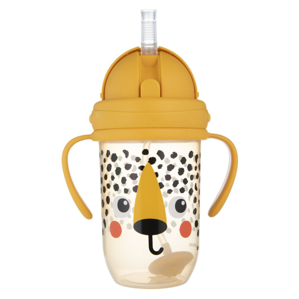 Поїльник-непроливайка Canpol babies BabiesBo з трубочкою і обтяжувачем, 270 мл, гепард (56/617_ora) - фото 1