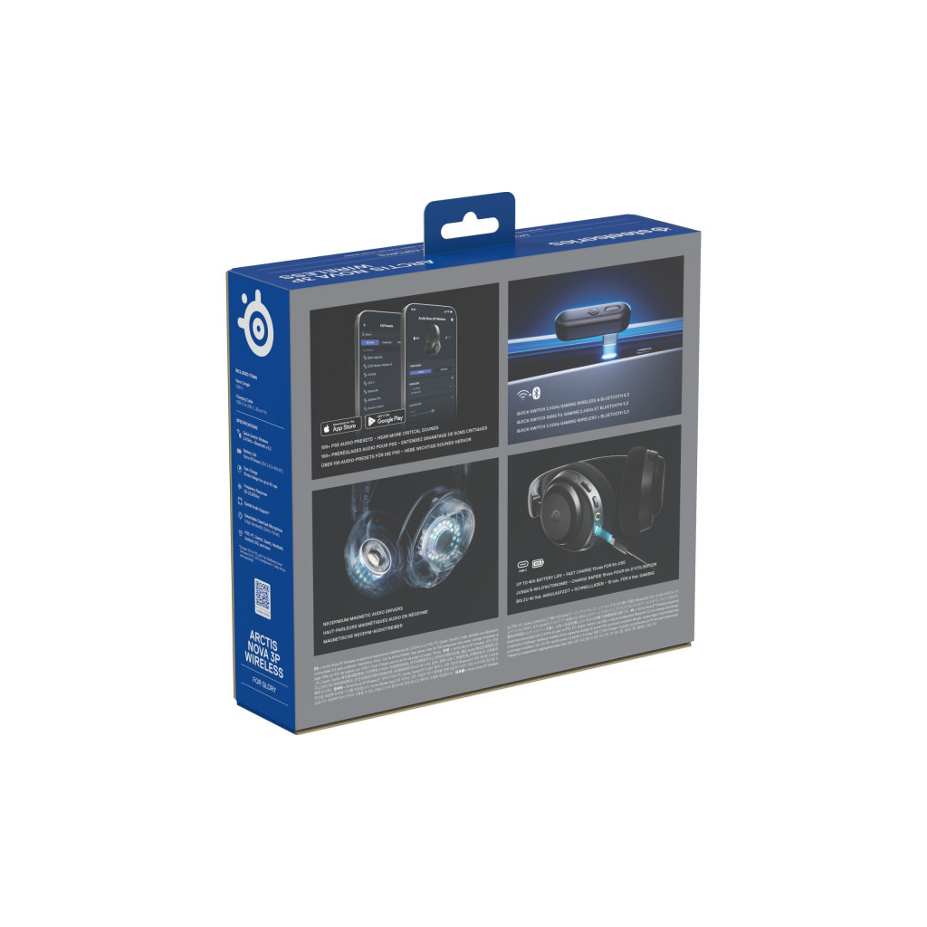 Навушники SteelSeries Arctis Nova 3P Wireless MultiPlatform Black (61686) - фото 6 Навушники SteelSeries Arctis Nova 3P Wireless MultiPlatform Black (61686) - фото 6