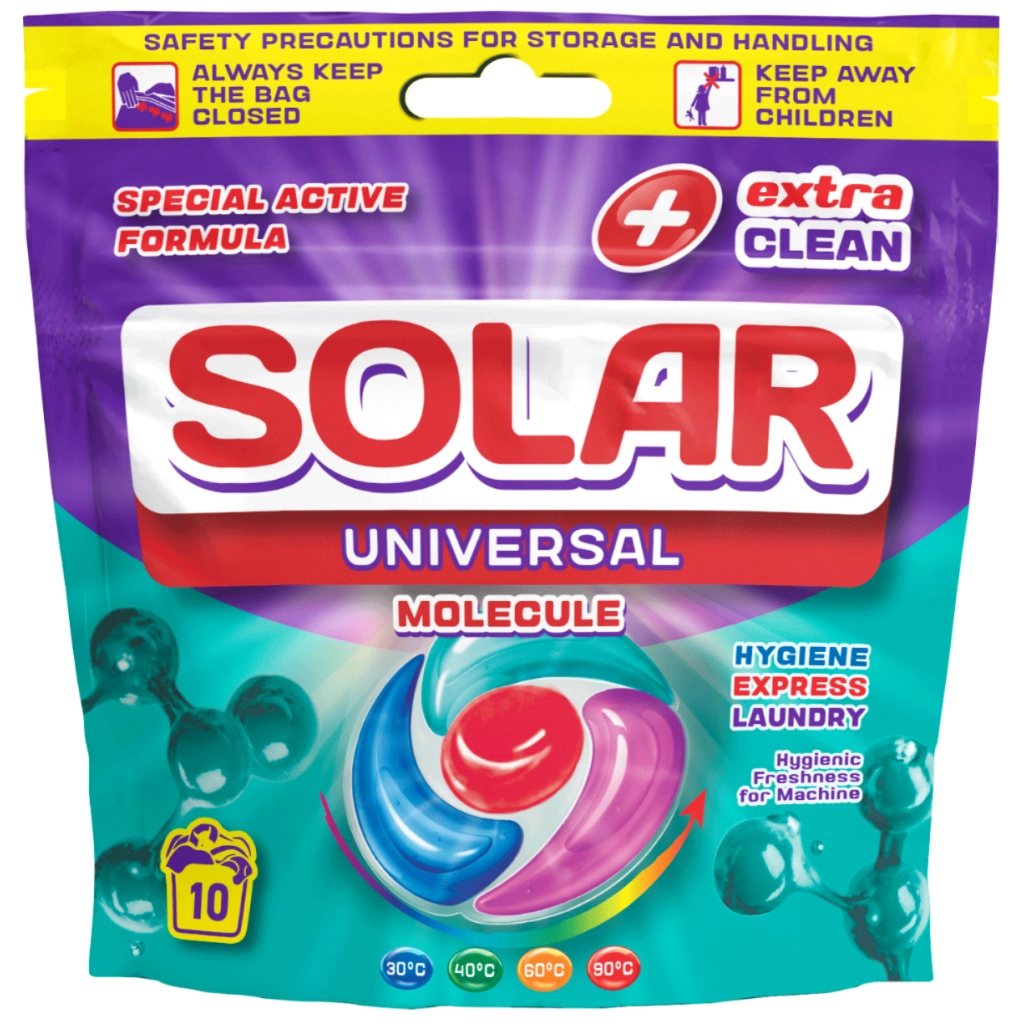 Капсули для прання Solar Household Universal Molecule 10 шт. (4820269930384) Капсули для прання Solar Household Universal Molecule 10 шт. (4820269930384)