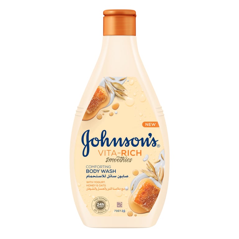 Гель для душу Johnson's Vita-Rich Доглядальний з йогуртом, вівсом і медом 400 мл (3574661385730) - фото 1